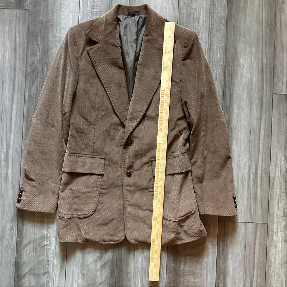 Vintage Montgomery Ward Men’s Corduroy Blazer Brown Size 38L Made in Hong Kong